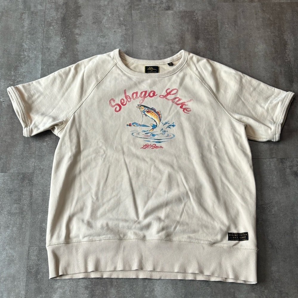 LL Bean Todd Snyder Sebago Lake Sweater Shirt Mens XXL Off White